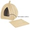 Pet Adobe Pet Bed, Igloo Soft Indoor Enclosed Covered Tent with Removable Cushion for Cats/Small Pets (Tan) 235113FVB - alternate 2